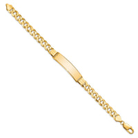 14k Flat Curb Link ID Bracelet-LID80-8