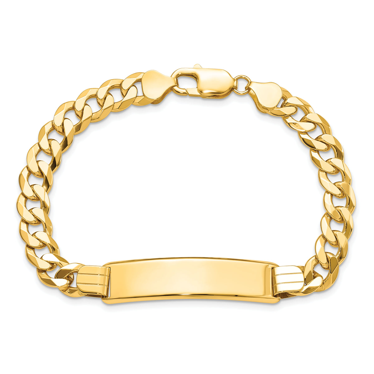 14k Flat Curb Link ID Bracelet-LID80-8