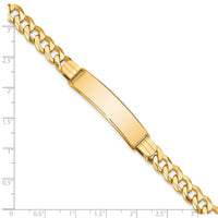 14k Flat Curb Link ID Bracelet-LID80-8