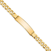 14k Flat Curb Link ID Bracelet-LID80-8