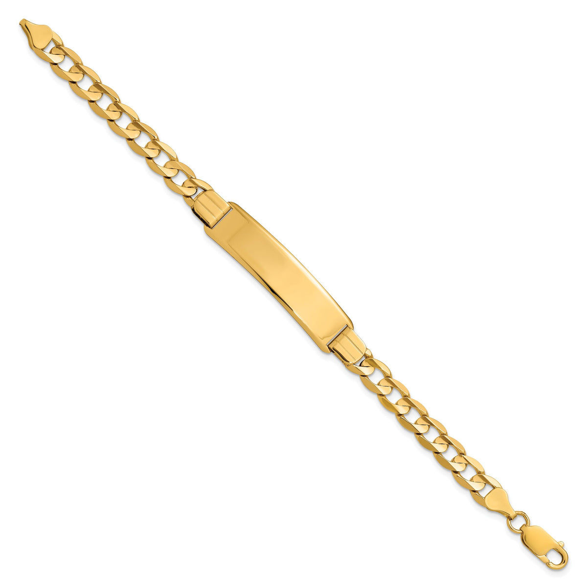 14k Curb Link ID Bracelet-LID82-7