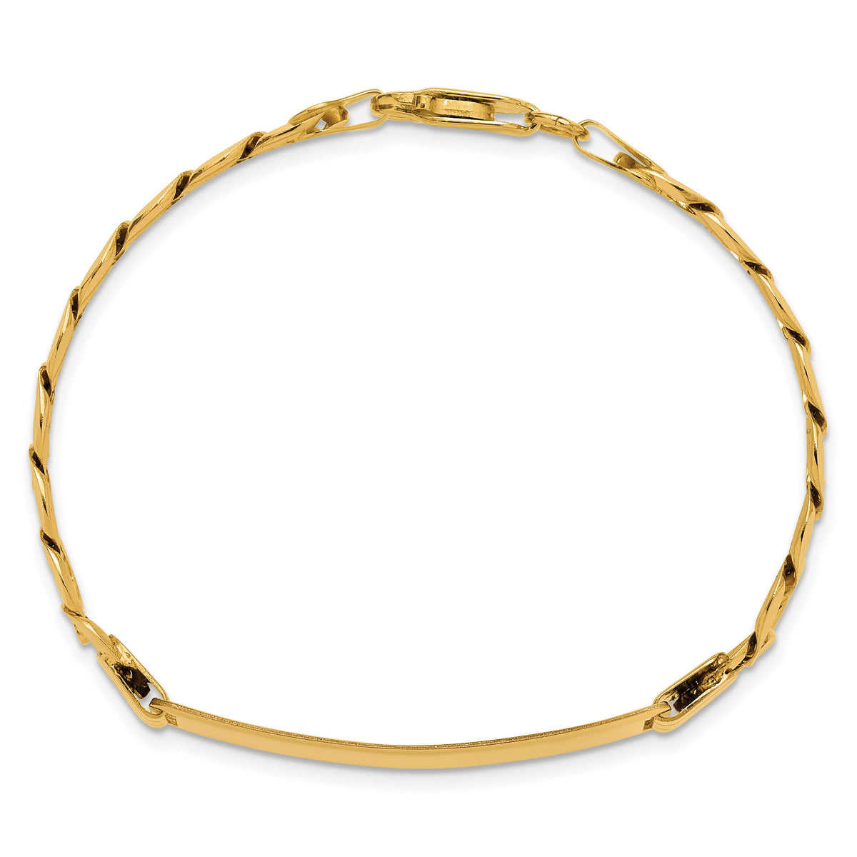 14k Curb Link ID Bracelet-LID82-7