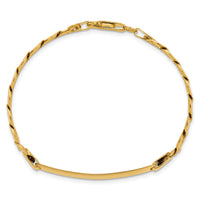 14k Curb Link ID Bracelet-LID82-7