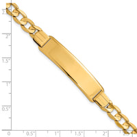 14k Curb Link ID Bracelet-LID82-7