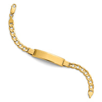 14k Curb Link ID Bracelet-LID82-7
