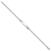 14k WG Flat Curb Link ID Bracelet-LID83W-8