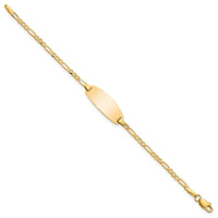 14k Oval Figaro ID Bracelet-LID84-5.5