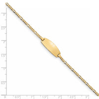 14k Oval Figaro ID Bracelet-LID84-6