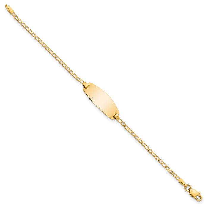 14k Oval Curb ID Bracelet-LID85-5.5