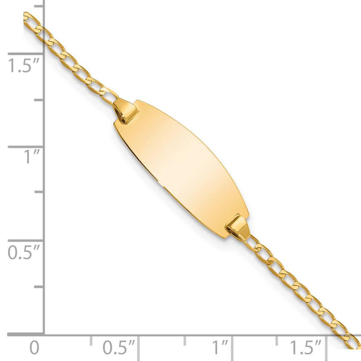 14k Oval Curb ID Bracelet-LID85-5.5