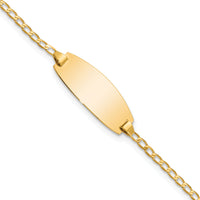 14k Oval Curb ID Bracelet-LID85-5.5