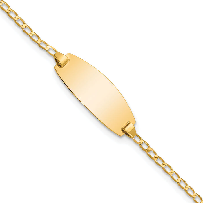 14k Oval Curb ID Bracelet-LID85-5.5