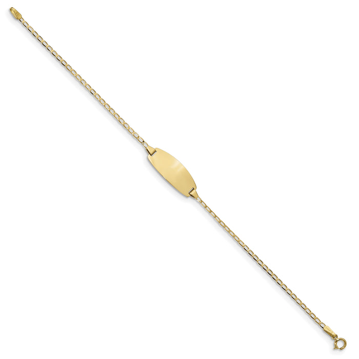 14k Oval Curb ID Bracelet-LID85-6