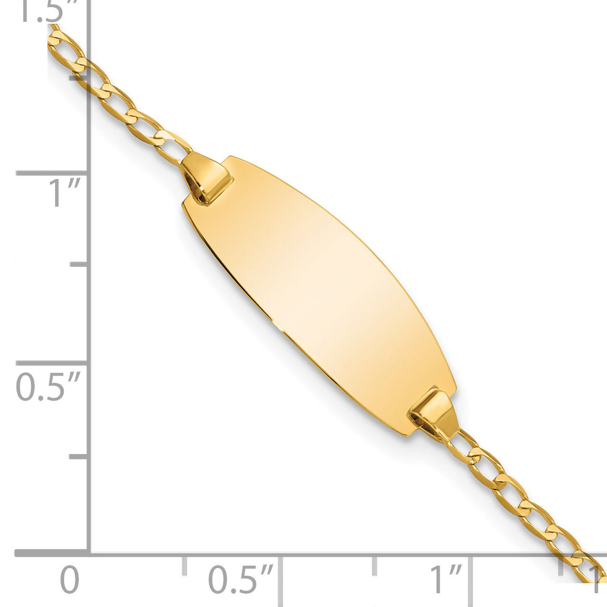 14k Oval Curb ID Bracelet-LID85-7