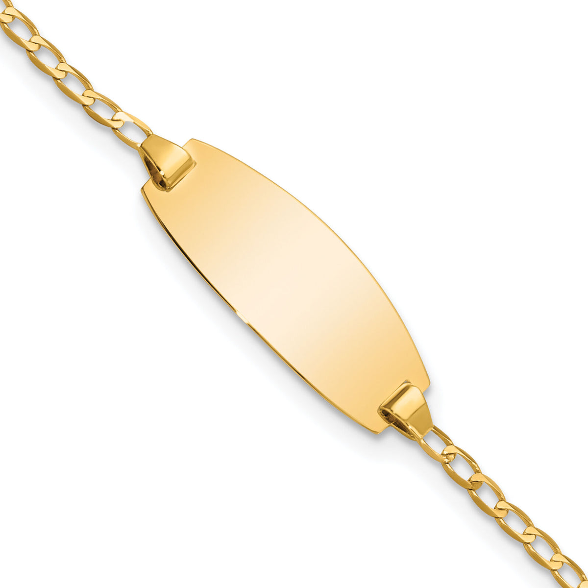 14k Oval Curb ID Bracelet-LID85-7