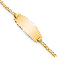 14k Oval Curb ID Bracelet-LID85-7
