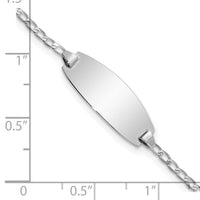 14k White Gold Oval Curb ID Bracelet-LID85W-7