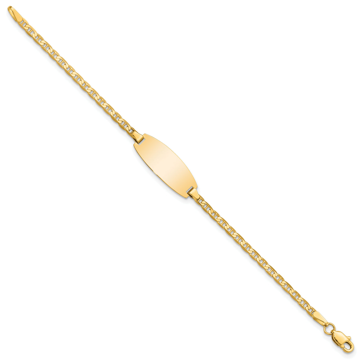 14k Oval Anchor ID Bracelet-LID86-5.5