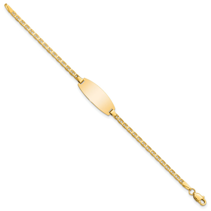 14k Oval Anchor ID Bracelet-LID86-5.5