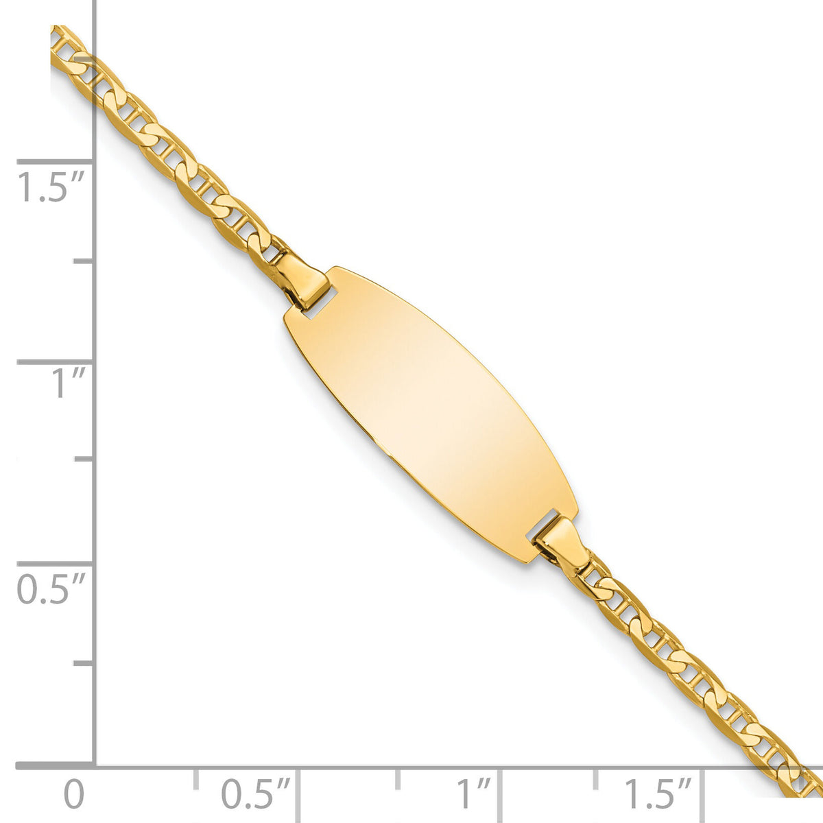 14k Oval Anchor ID Bracelet-LID86-5.5
