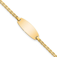 14k Oval Anchor ID Bracelet-LID86-5.5
