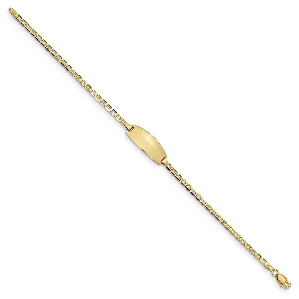 14k Oval Anchor ID Bracelet-LID86-7