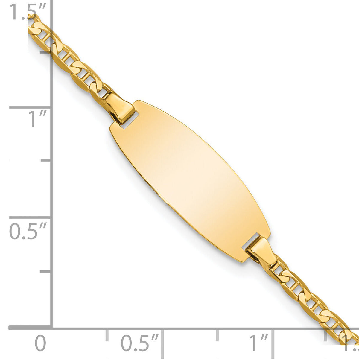 14k Oval Anchor ID Bracelet-LID86-7