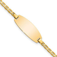 14k Oval Anchor ID Bracelet-LID86-6