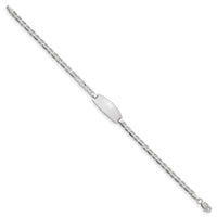 14k White Gold Oval Anchor ID Bracelet-LID86W-6