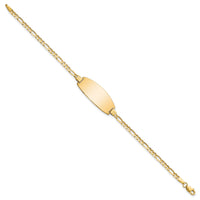 14ky Oval Figaro ID Bracelet-LID87-7