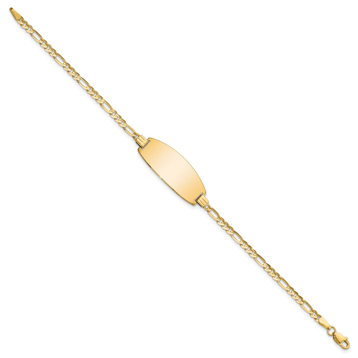 14ky Oval Figaro ID Bracelet-LID87-7
