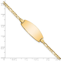 14ky Oval Figaro ID Bracelet-LID87-8
