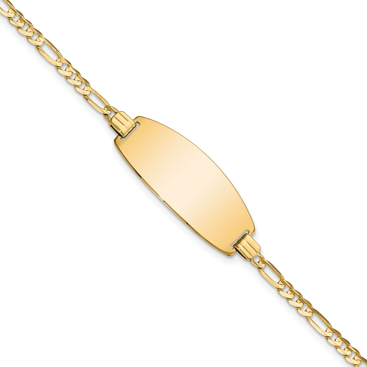 14ky Oval Figaro ID Bracelet-LID87-7