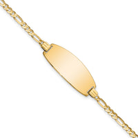 14ky Oval Figaro ID Bracelet-LID87-7