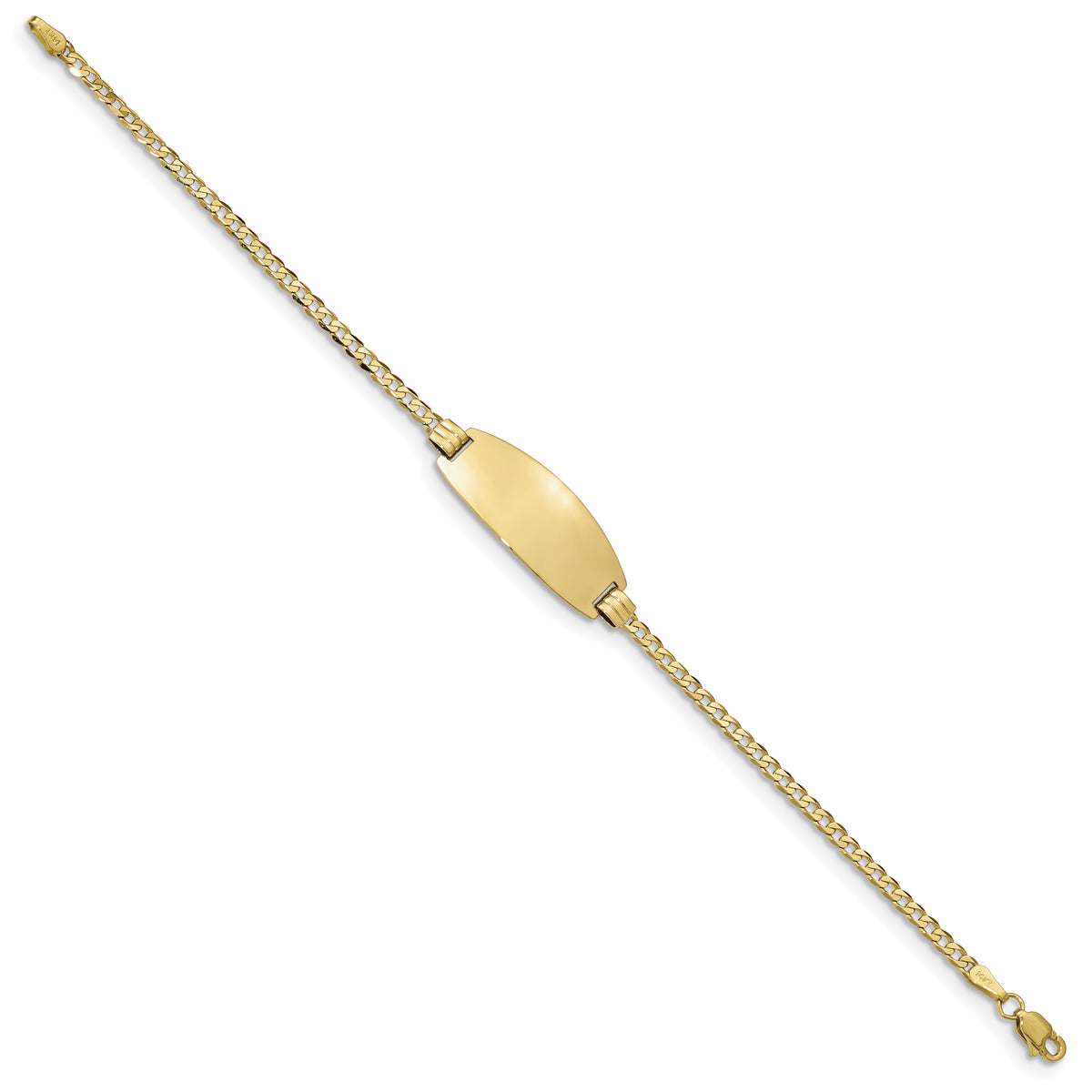 14ky Oval Curb ID Bracelet-LID88-7