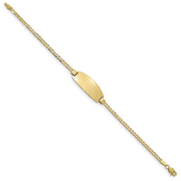 14ky Oval Curb ID Bracelet-LID88-7