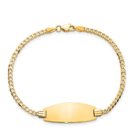 14ky Oval Curb ID Bracelet-LID88-7