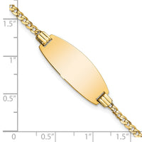 14ky Oval Curb ID Bracelet-LID88-7
