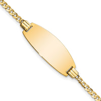 14ky Oval Curb ID Bracelet-LID88-7