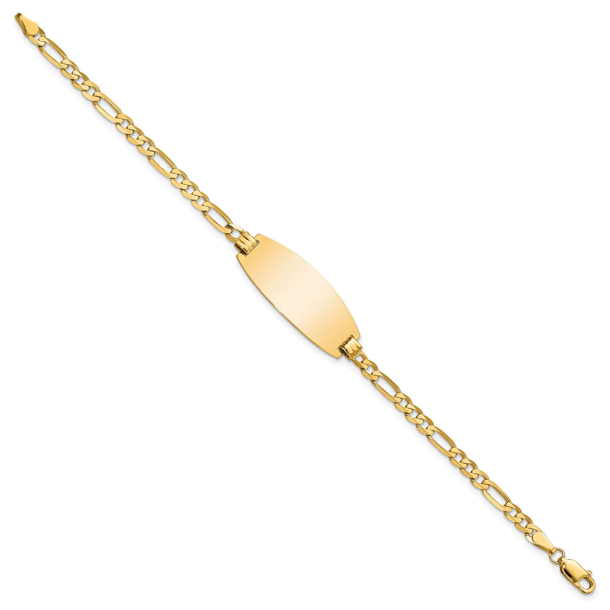 14ky Oval Figaro ID Bracelet-LID90-7