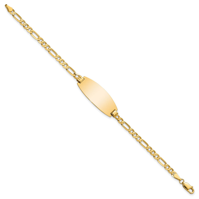 14ky Oval Figaro ID Bracelet-LID90-7