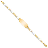 14ky Oval Figaro ID Bracelet-LID90-8