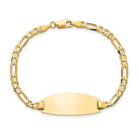 14ky Oval Figaro ID Bracelet-LID90-7