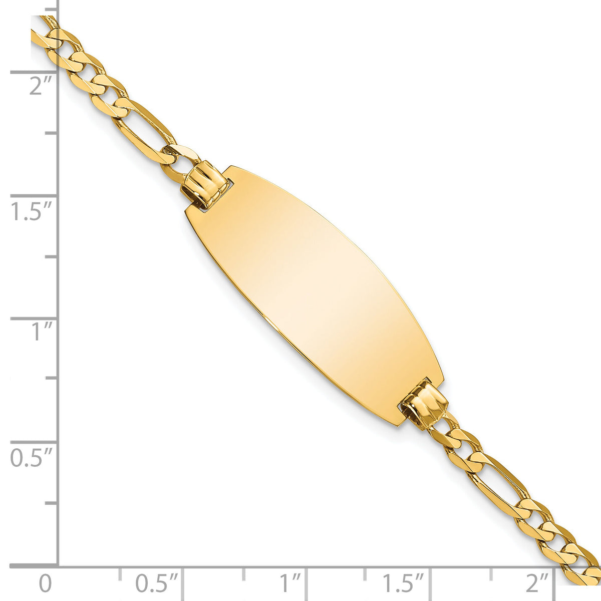 14ky Oval Figaro ID Bracelet-LID90-8