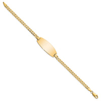 14ky Oval Curb ID Bracelet-LID91-8