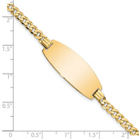 14ky Oval Curb ID Bracelet-LID91-7