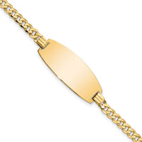 14ky Oval Curb ID Bracelet-LID91-7