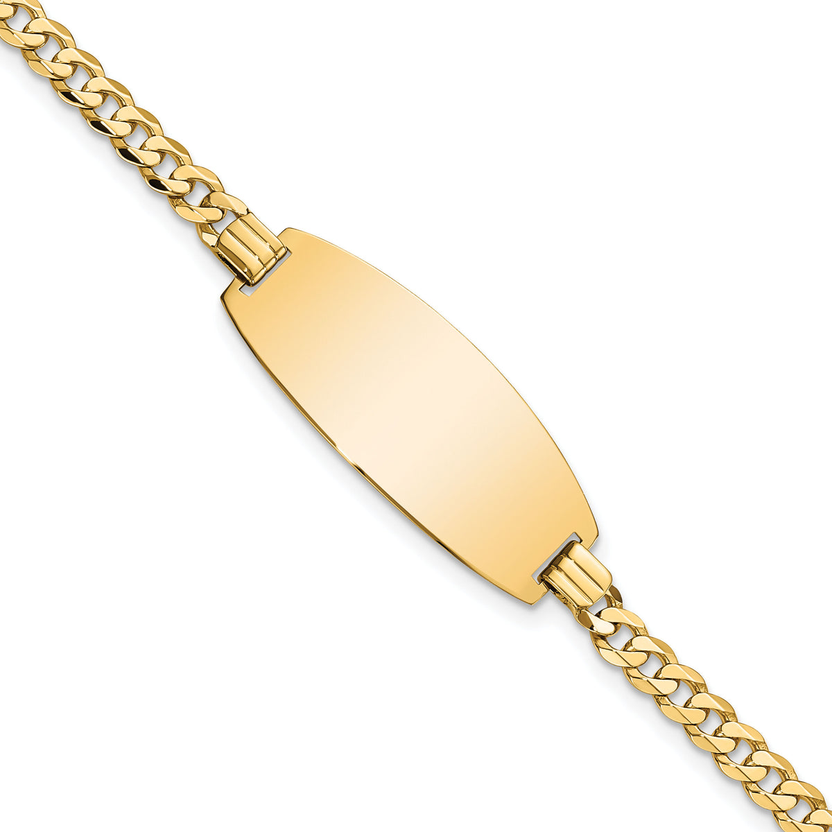 14ky Oval Curb ID Bracelet-LID91-8