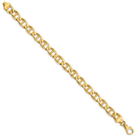14k 9mm Hand-polished Anchor Link Bracelet-LK101-8