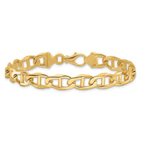 14k 9mm Hand-polished Anchor Link Bracelet-LK101-8
